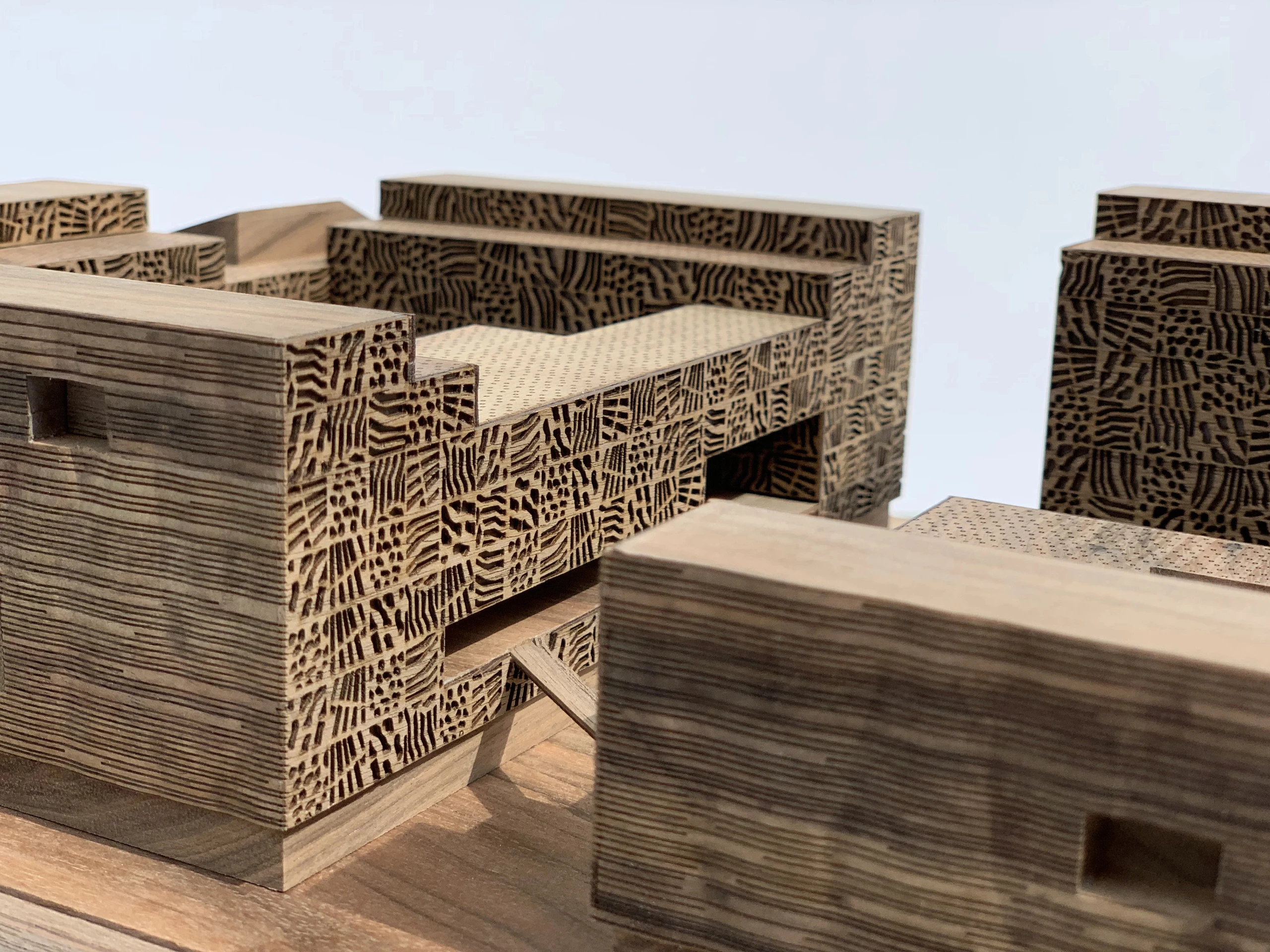 Maquette bois - Concours Musée des Tissus